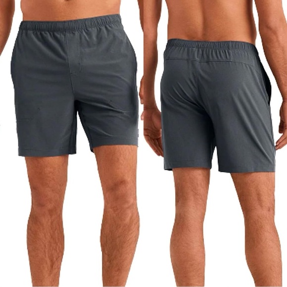 Rhone Men’s 7" Essentials Training Gym Short Pull On Unlined in Gray Size L - Picture 1 of 16